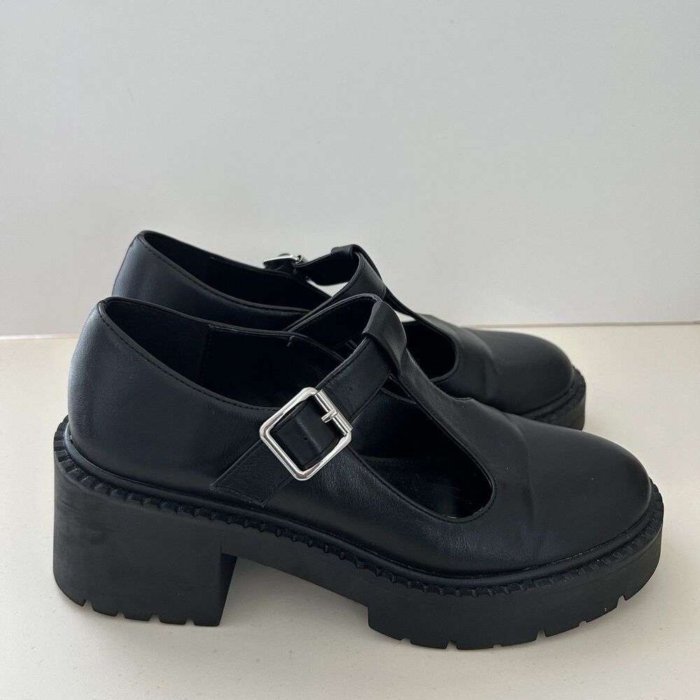 Steve Madden Girl Chunky Mary Janes Black Coquette Lolita Y2K Romantic Sz 8.5